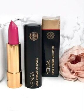 YENSA Beauty Super 8 Vibrant Silk Lipstick in Charm (Flamingo Pink) 3.5g *BNIB